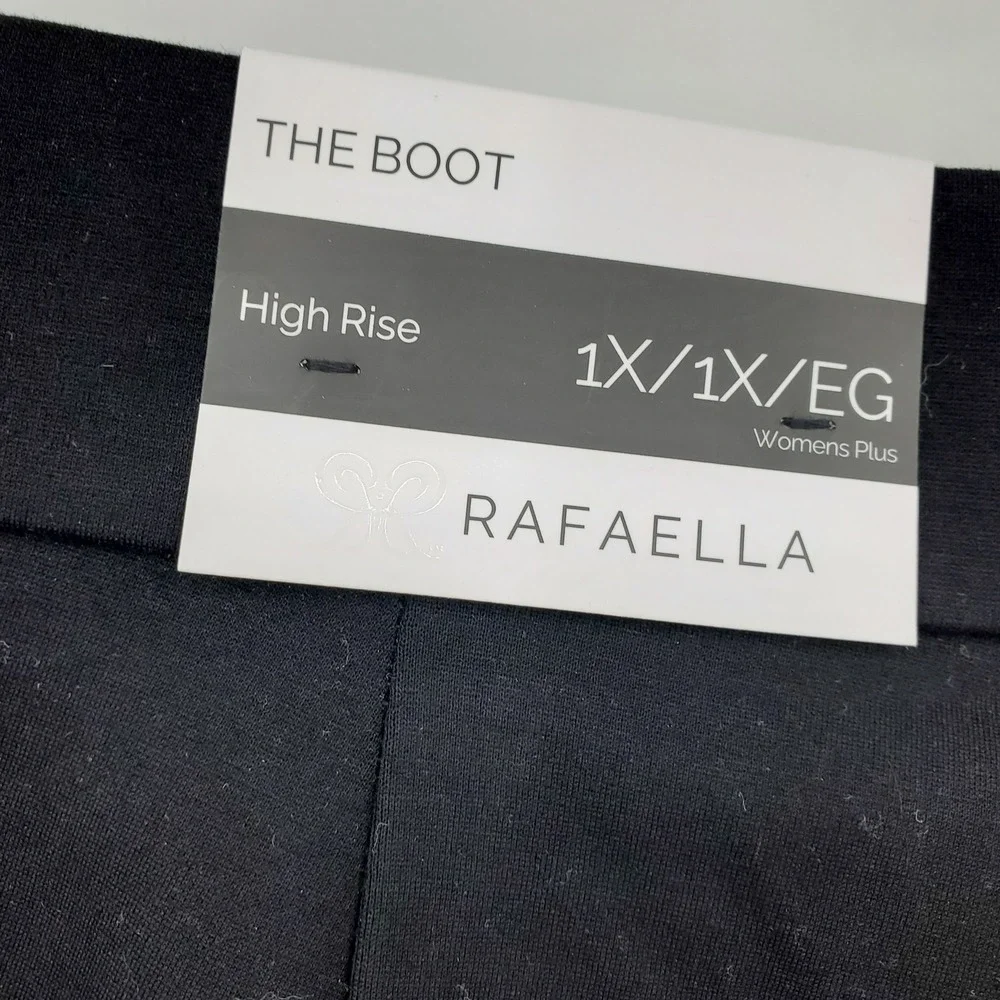 NWT Rafaella The Boot High Rise Slimming Bootcut Pants Black Plus 1X Career